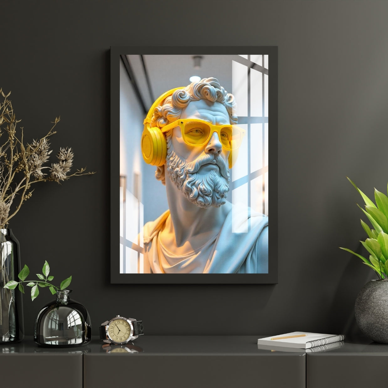 Neo Classical The Neon Icon Metal Print With or Without Frame Wall Art