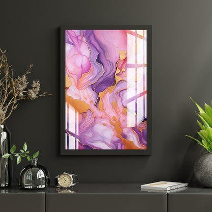 Amethyst Flow Metal Print With or Without Frame Wall Art