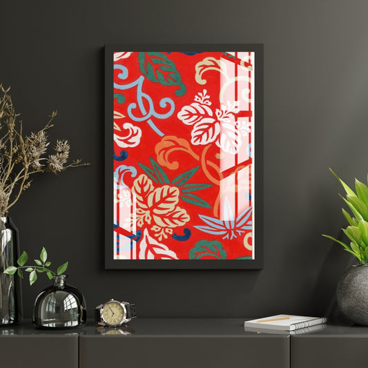 Bloom in Red Metal Print With or Without Frame Wall Art