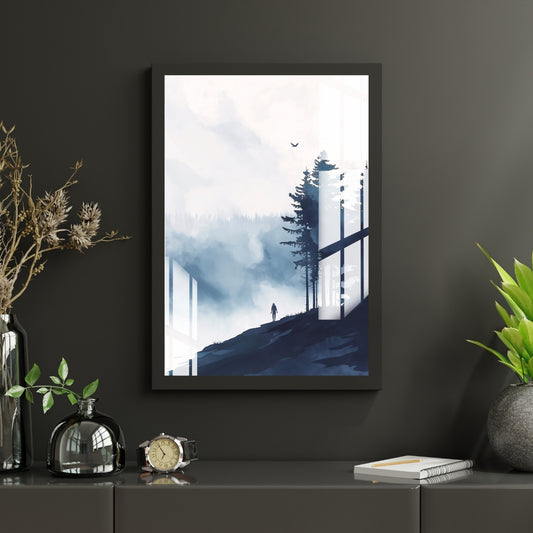 Beyond the Trees Metal Print With or Without Frame Wall Art