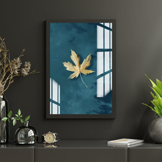 Golden Stillness Metal Print With or Without Frame Wall Art