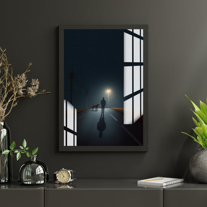 Midnight Journey Metal Print With or Without Frame Wall Art
