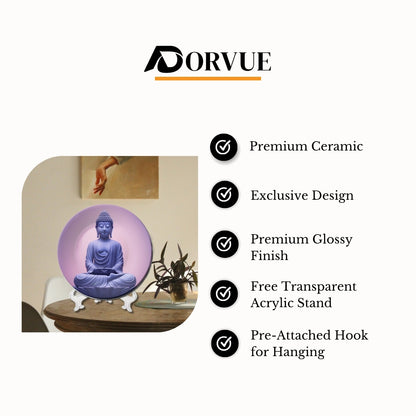 Meditating Buddha Decorative Wall Plate