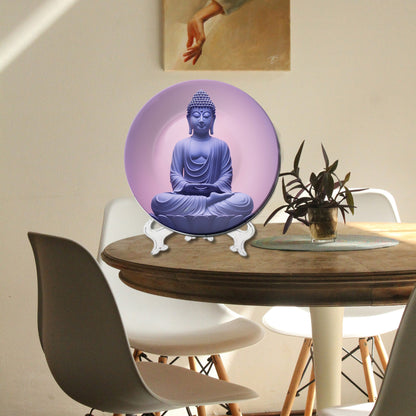 Meditating Buddha Decorative Wall Plate