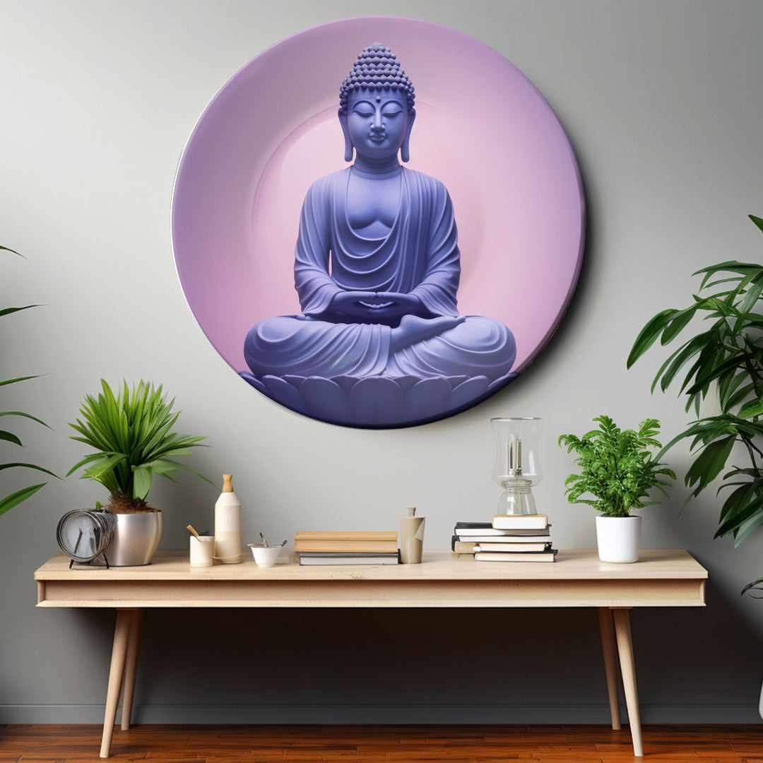 Meditating Buddha Decorative Wall Plate