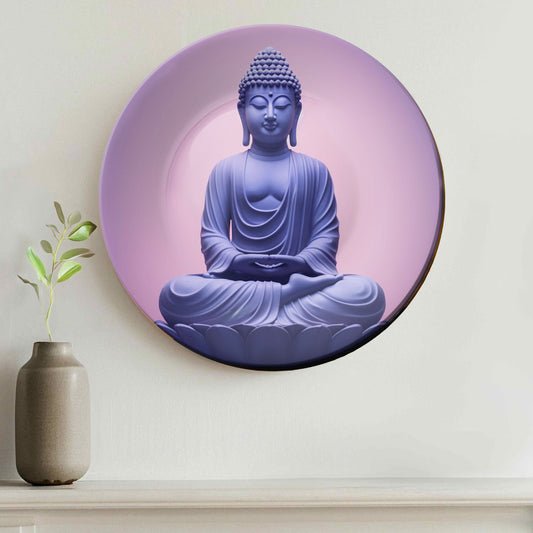 Meditating Buddha Decorative Wall Plate