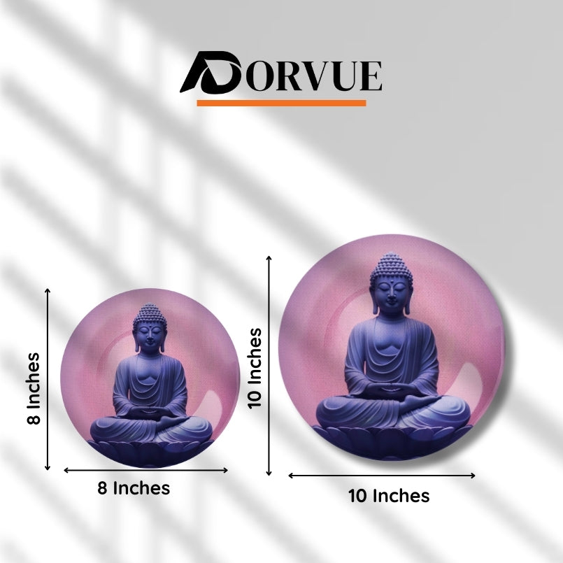 Meditating Buddha Decorative Wall Plate
