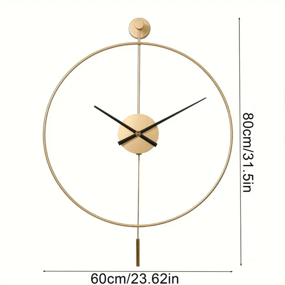 Minimalist Wall Clock With Swing Pendulum