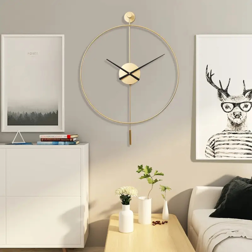 Minimalist Wall Clock With Swing Pendulum