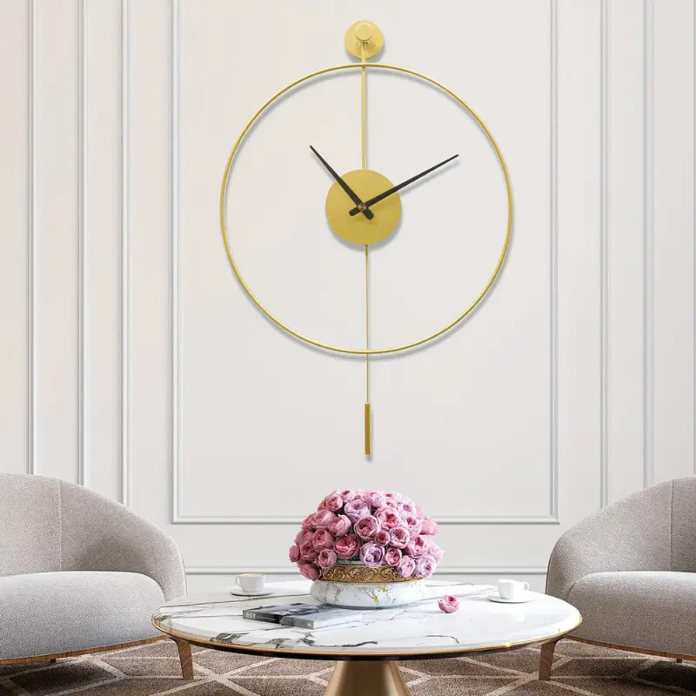 Minimalist Wall Clock With Swing Pendulum