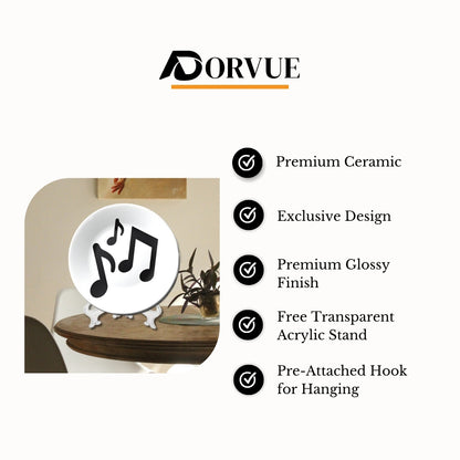 Music Note Home and Studio Decorative Wall Plate