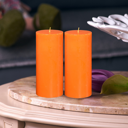 90% Soy 10% Paraffin Handmade Pillar Candle 5x2 Inches Set of 2