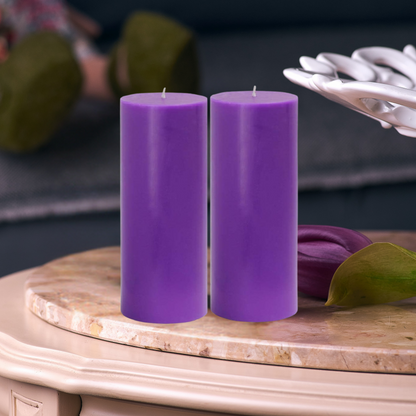 90% Soy 10% Paraffin Handmade Pillar Candle 5x2 Inches Set of 2
