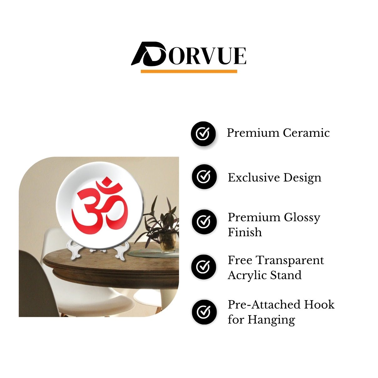 OM Wall Hanging Art Decorative Wall Plate