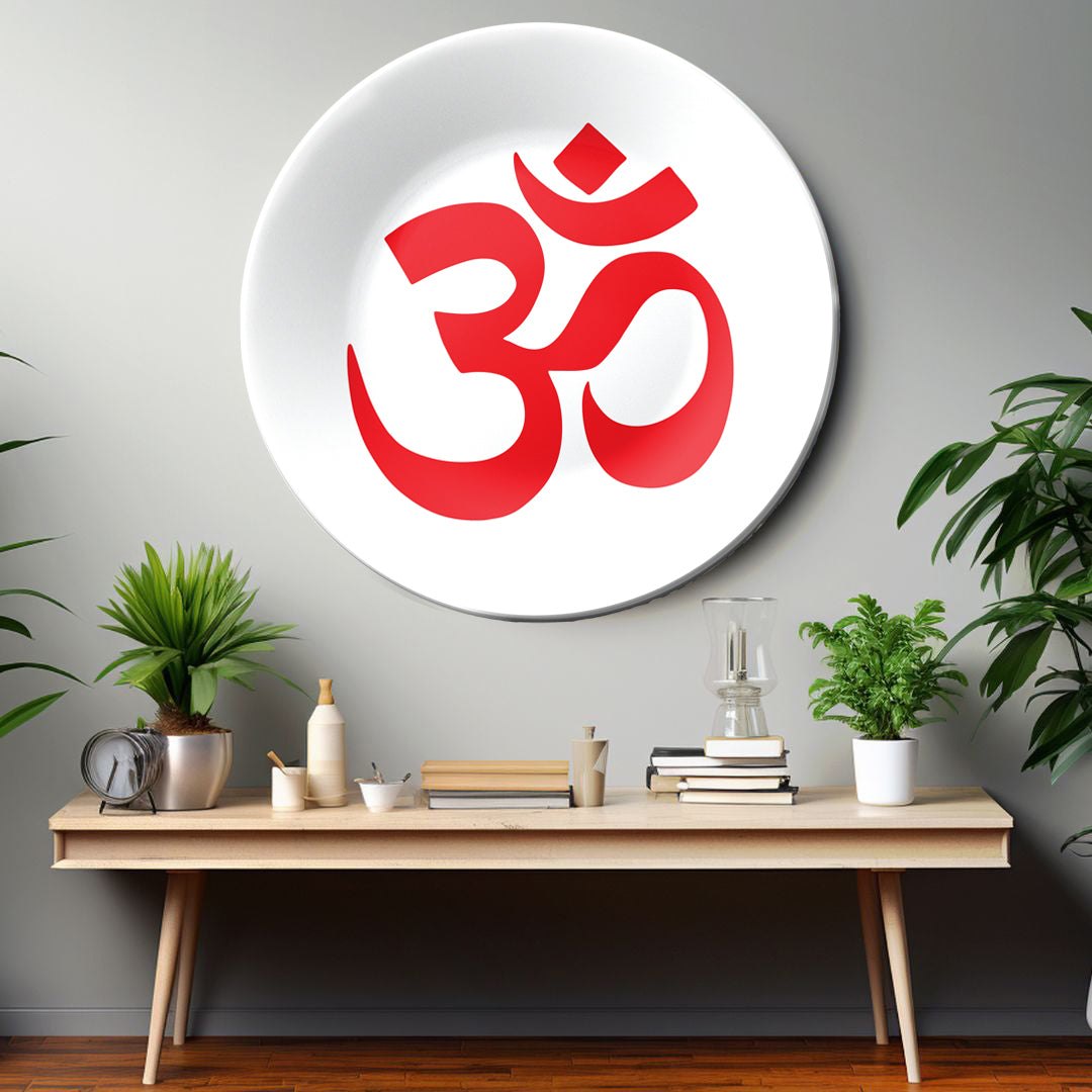 OM Wall Hanging Art Decorative Wall Plate