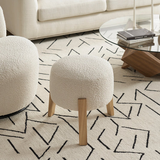 Imperial Spin Bouclé Stool