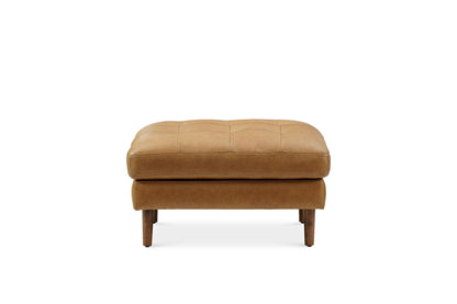 PlushEase Leather Ottoman