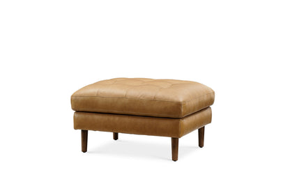 PlushEase Leather Ottoman