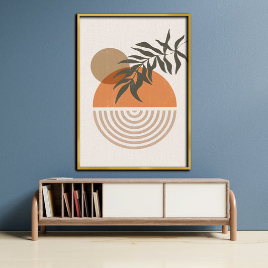 Organic Balance Boho Canvas Painting Framed Wall Art