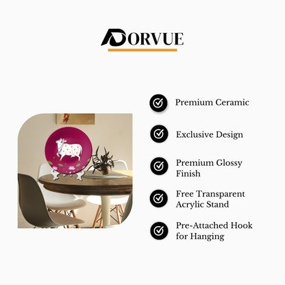 Pichwai Cow Decorative Wall Plate