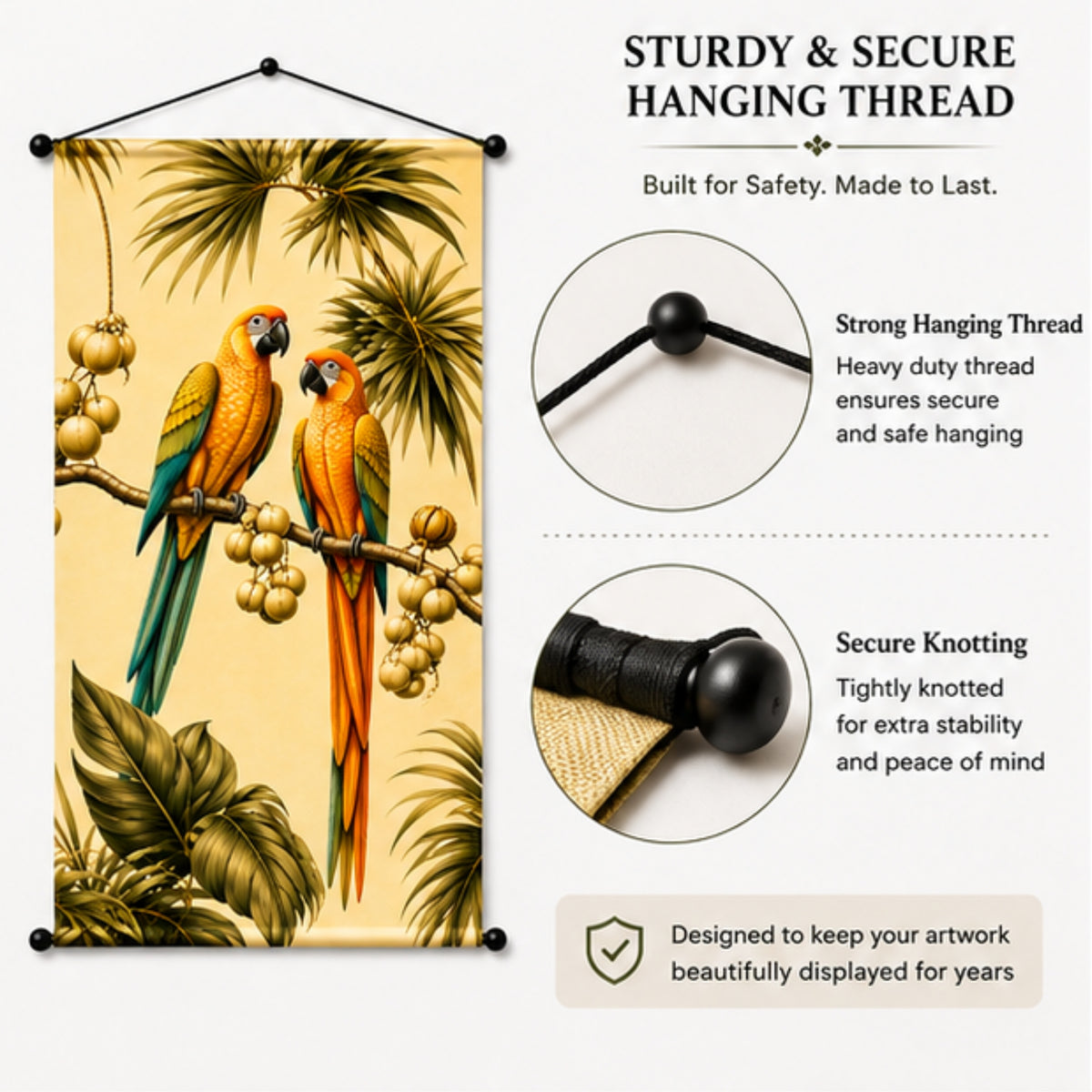 Parrot Wall Hanging Tapestry for Living Room & Bedroom