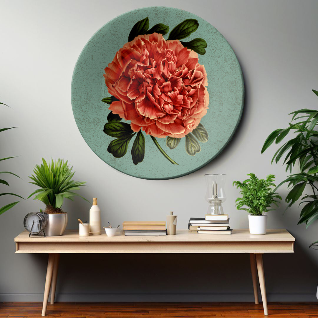 Peony Botanical Decorative Wall Plate