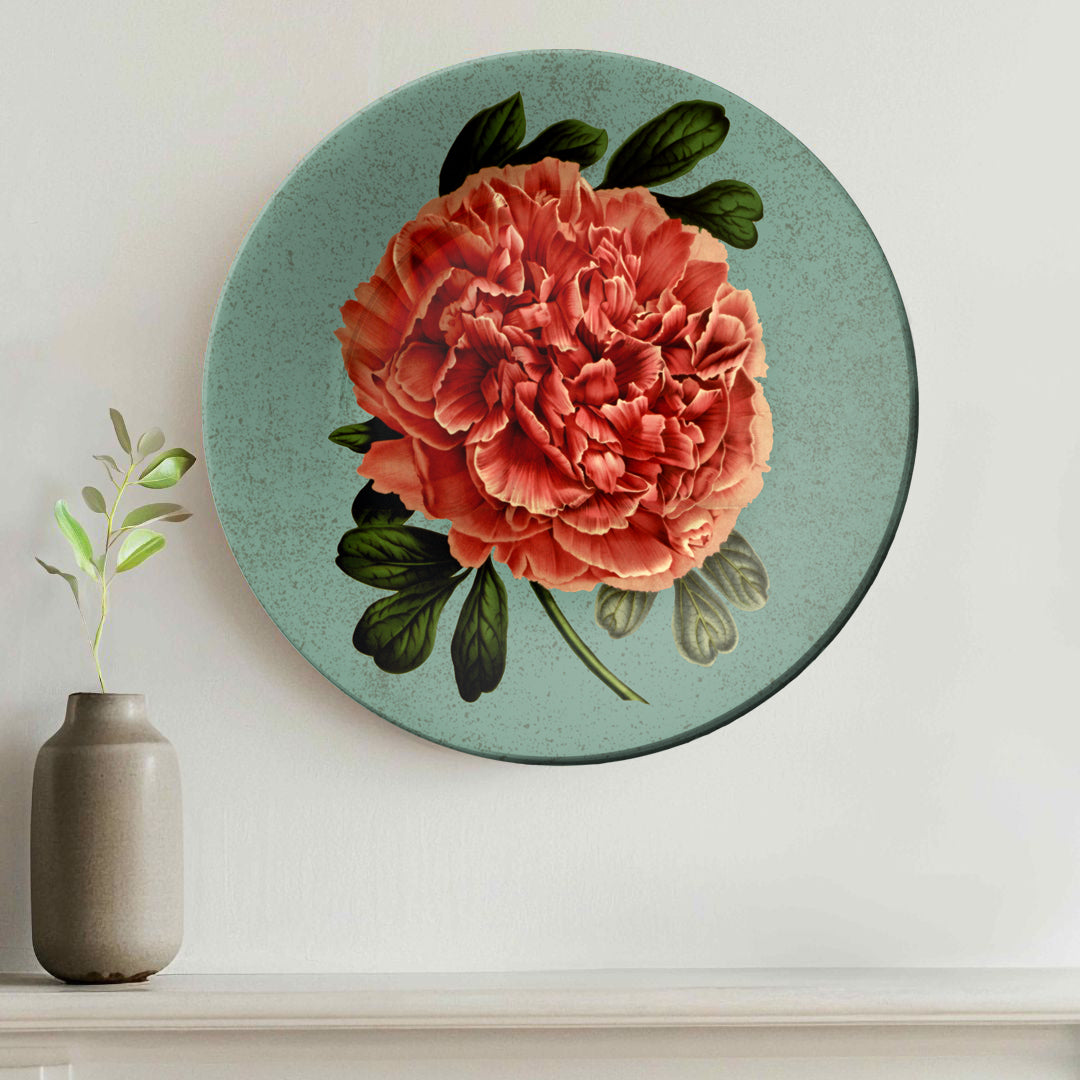 Peony Botanical Decorative Wall Plate