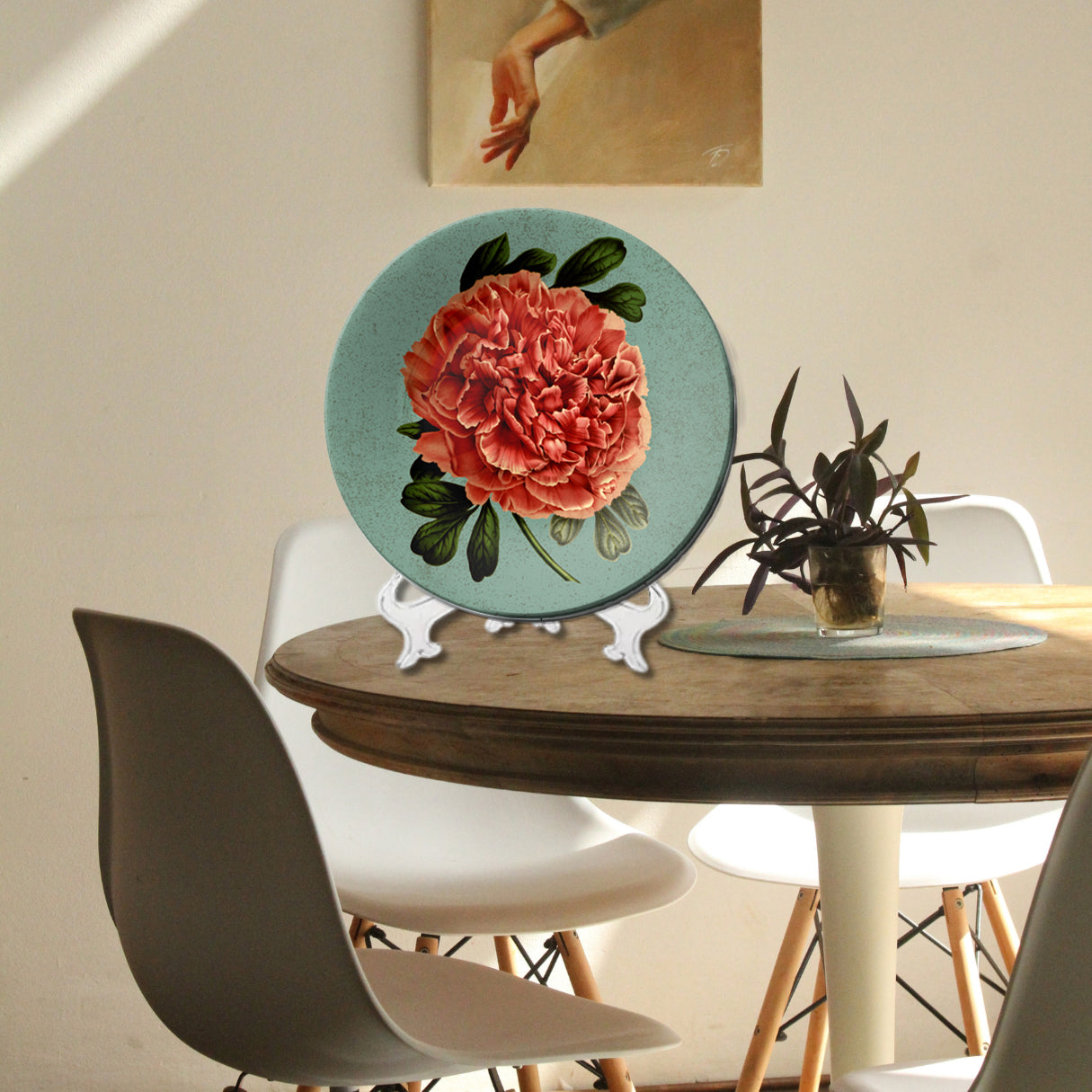 Peony Botanical Decorative Wall Plate