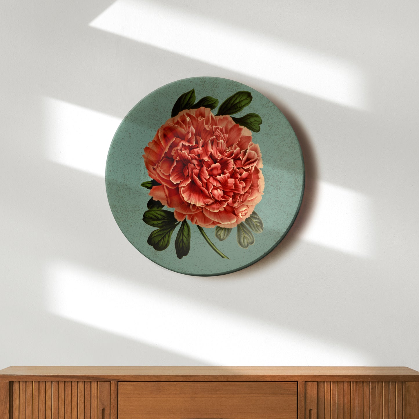 Peony Botanical Decorative Wall Plate