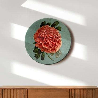 Peony Botanical Decorative Wall Plate
