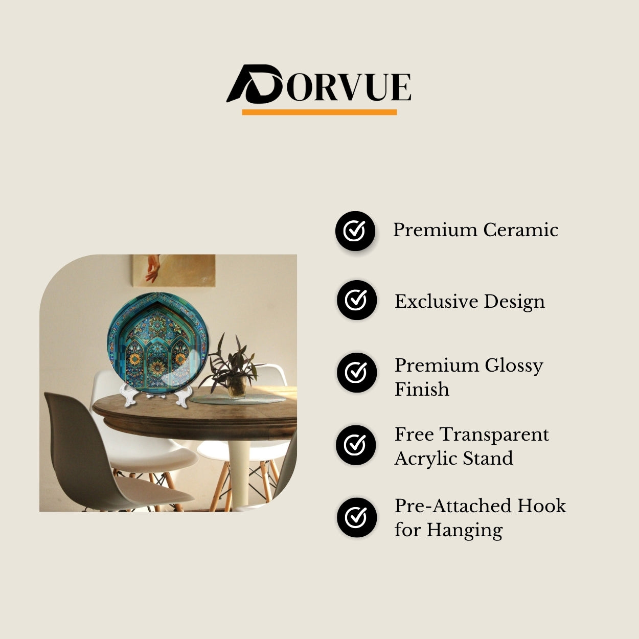 Persian Mosaic Archway Decorative Wall Plate