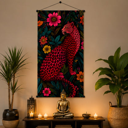 Pink Leopard Wall Hanging Tapestry