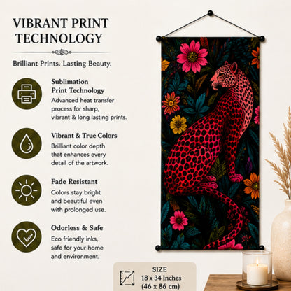 Pink Leopard Wall Hanging Tapestry