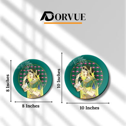 Queen With Her Pigeon Messenger Decorative Wall Plate