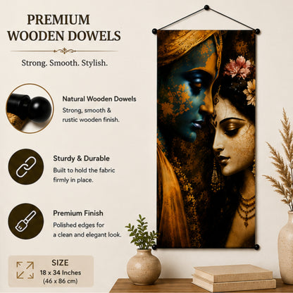 Radha Krishna Wall Hanging Tapestry