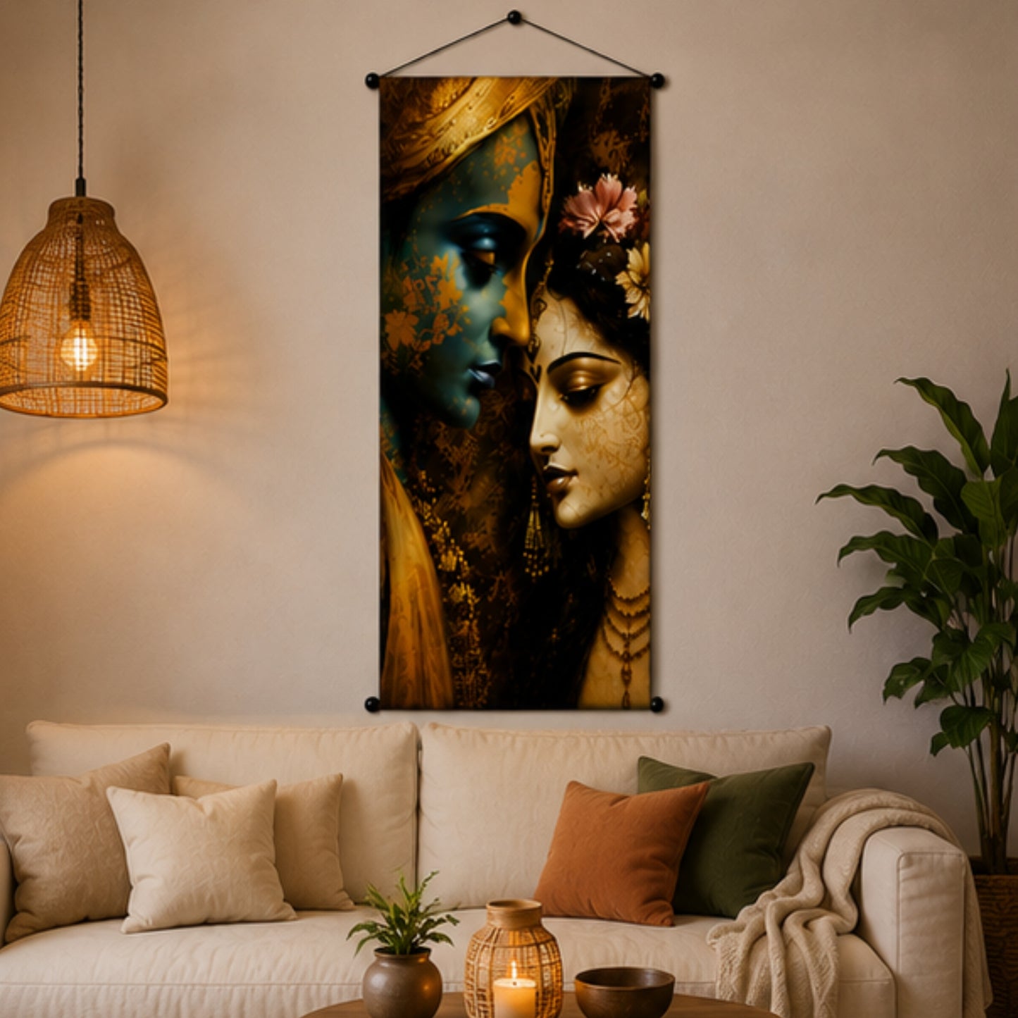 Radha Krishna Wall Hanging Tapestry