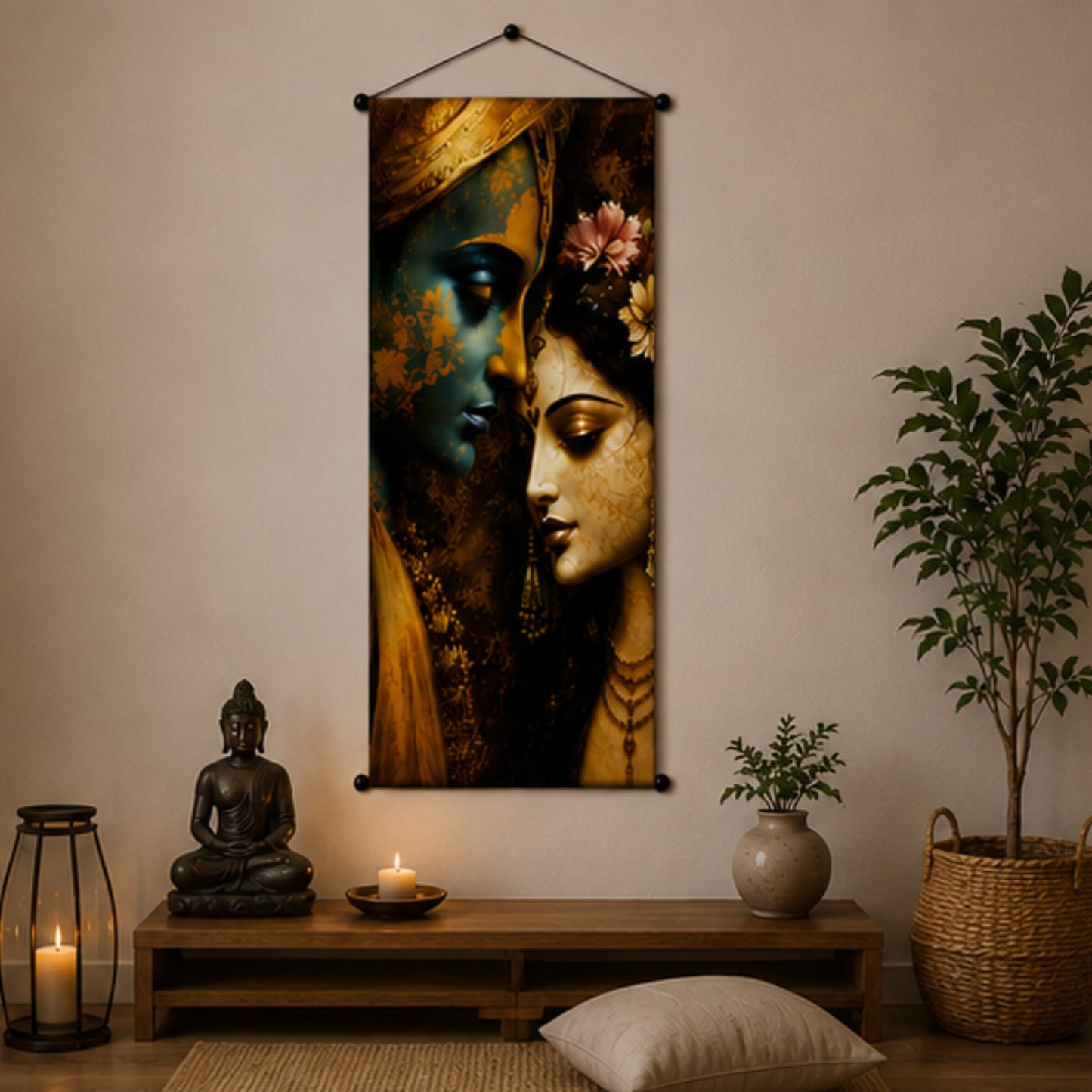 Radha Krishna Wall Hanging Tapestry