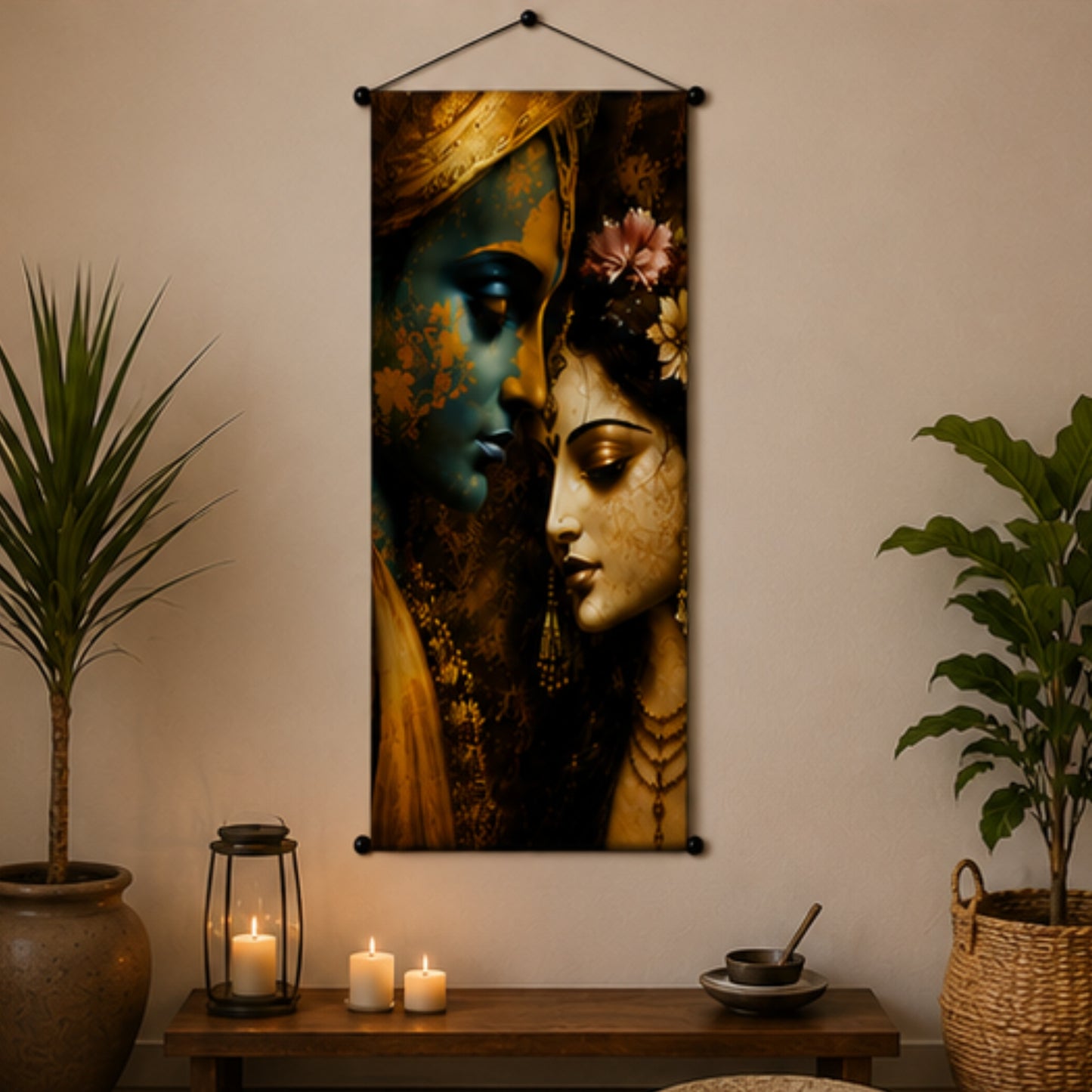 Radha Krishna Wall Hanging Tapestry