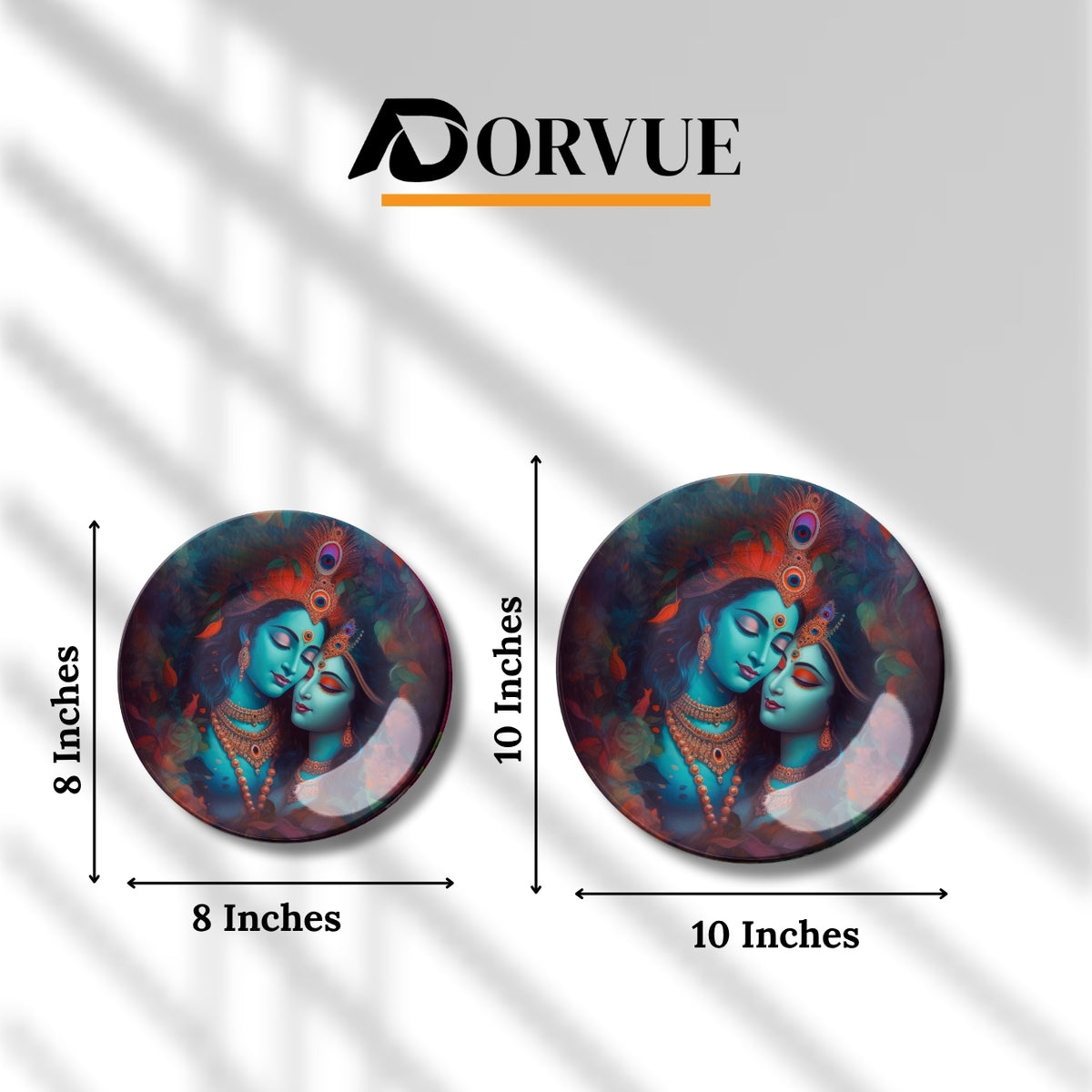Radha Krishna in Love Decorative Wall Plate