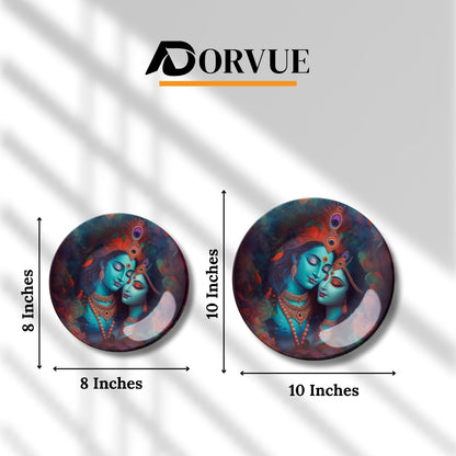Radha Krishna in Love Decorative Wall Plate
