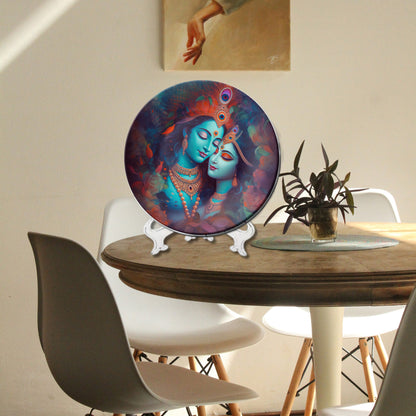 Radha Krishna in Love Decorative Wall Plate