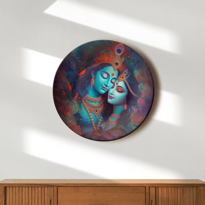 Radha Krishna in Love Decorative Wall Plate