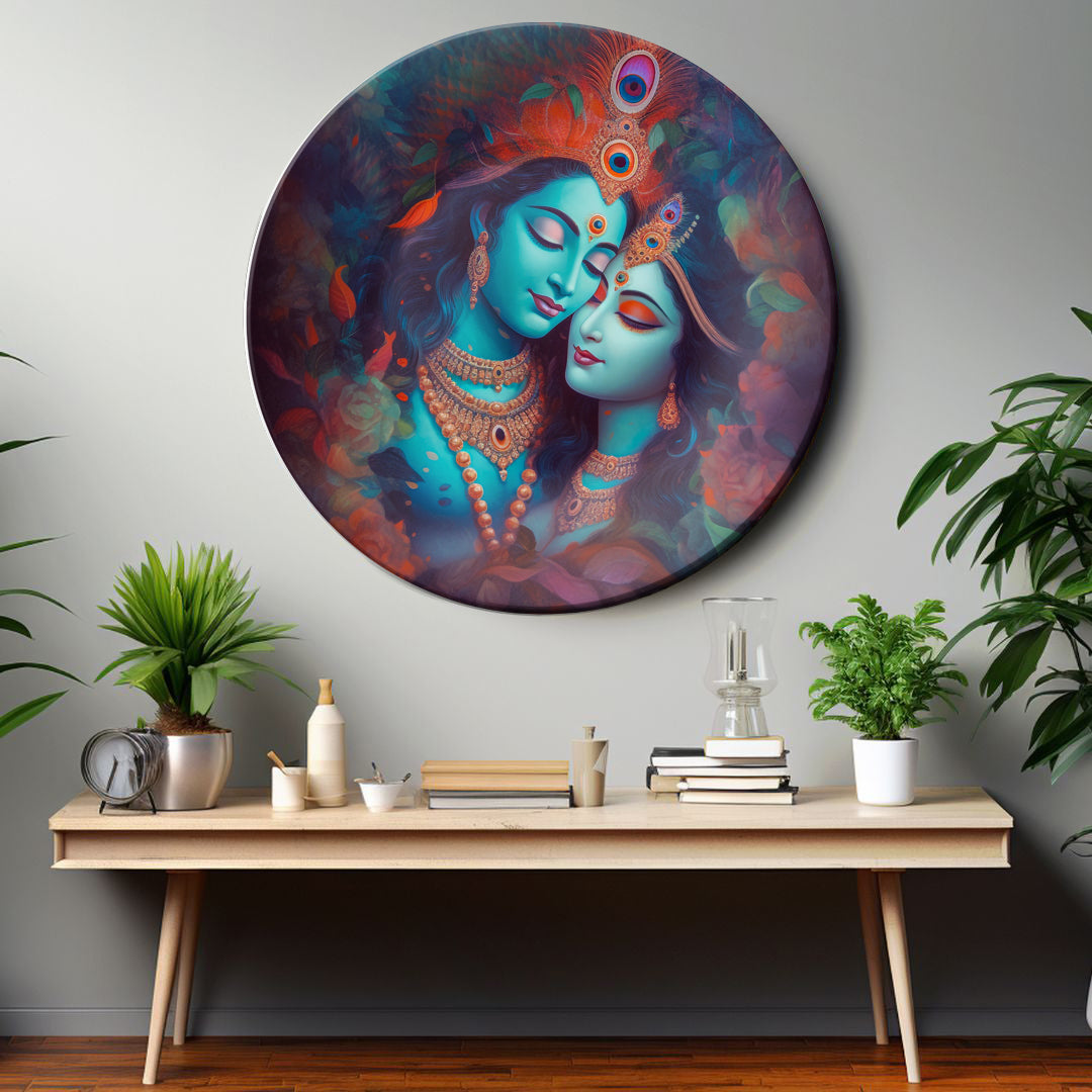 Radha Krishna in Love Decorative Wall Plate