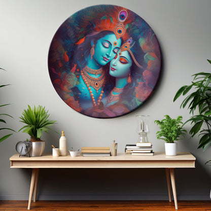 Radha Krishna in Love Decorative Wall Plate