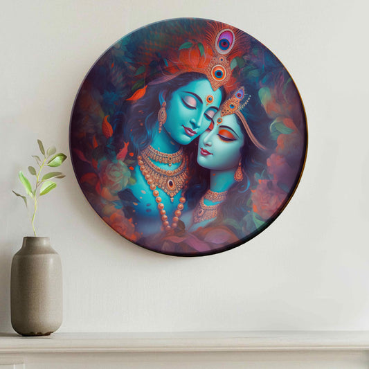 Radha Krishna in Love Decorative Wall Plate