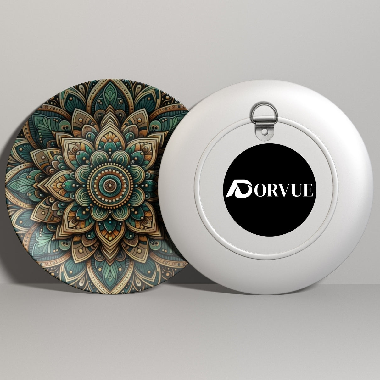 Set of 2 Aadhya Mandala Divine Chakra Ceramic Wall Plates Home Décor