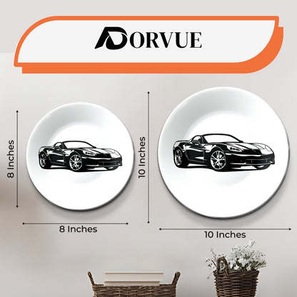 Set of 2 Classic Gear & Grit Ceramic Wall Plates Home Décor