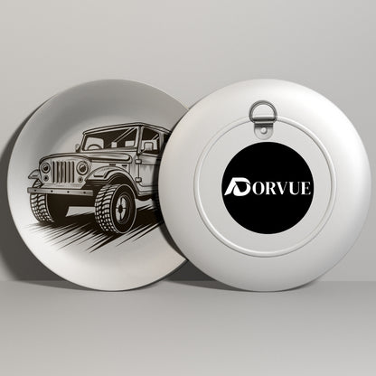 Set of 2 Classic Gear & Grit Ceramic Wall Plates Home Décor