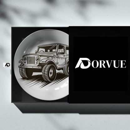 Set of 2 Classic Gear & Grit Ceramic Wall Plates Home Décor