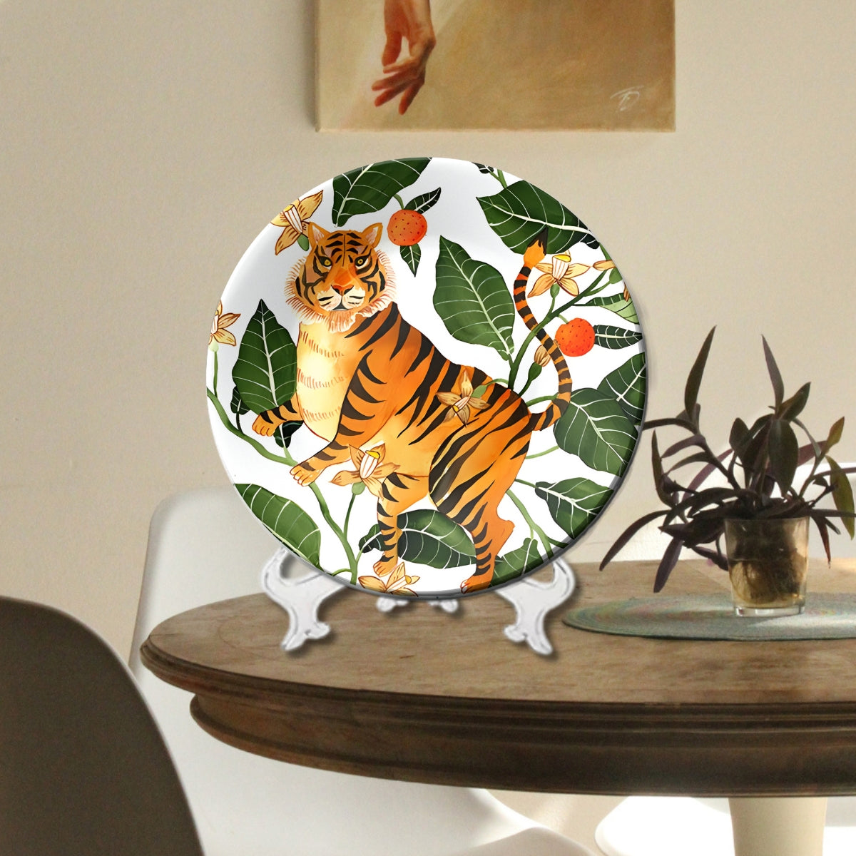 Set of 2 Forest Harmony Ceramic Wall Plates Home Décor